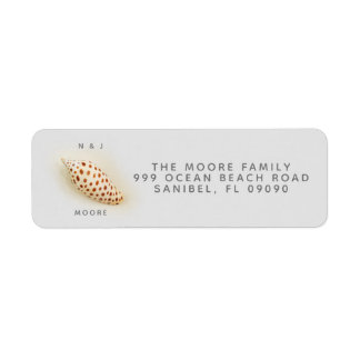 Elegant Tropical Junonia Beach Shell Return Addres Address Label