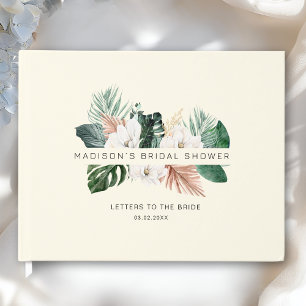 Elegant, Tropical, Leafy Bridal Shower Guest Book