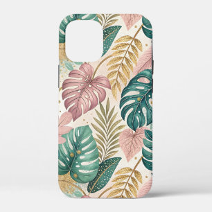 Elegant Tropical Monsteras Boho iPhone 12 Mini Case