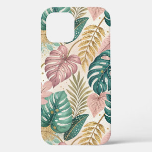 Elegant Tropical Monsteras Boho iPhone 12 Pro Case
