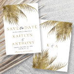 Elegant Tropical Palm Tree Beach Wedding Save The Date<br><div class="desc">Celebrate in style with these elegant and very trendy wedding save the date cards. The design is easy to personalise with your own wording and your guests will be thrilled when they see these fabulous wedding save the dates. If you would like any design changes made, or any matching items...</div>