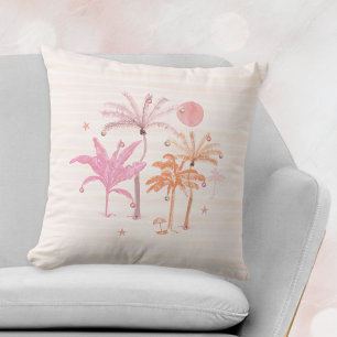 Elegant Tropical Palm Tree Christmas Cushion