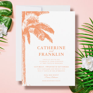 Elegant Tropical Palm Tree Wedding Invitation