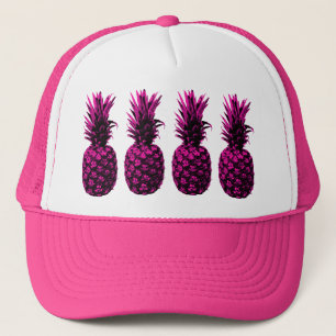 Elegant Tropical Pink Pineapple  Trucker Hat