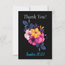 Elegant Tropical Theme Wedding Thank You Cards 