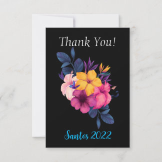 Elegant Tropical Theme Wedding Thank You Cards 