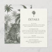 Elegant Tropical Vintage Palm Wedding Details