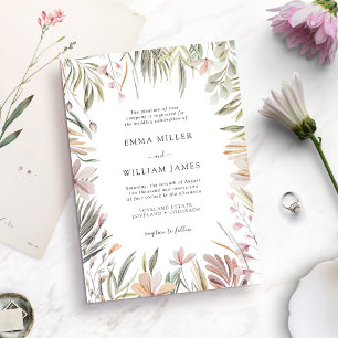 Elegant Tropical Wedding Invitation