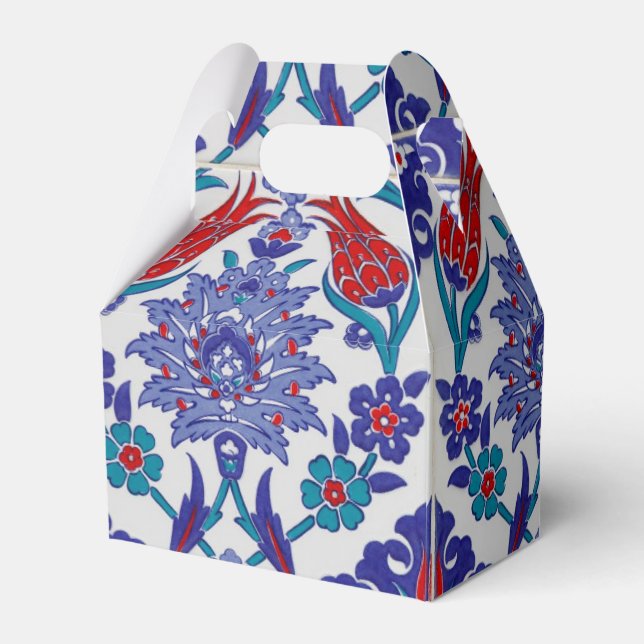 Elegant Tulip and Rose Floral Flowers Photography Favour Box (Back Side)