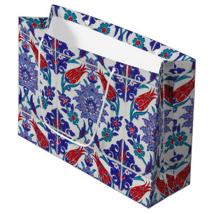 Elegant Tulip and Rose Floral Flowers Photography Large Gift Bag