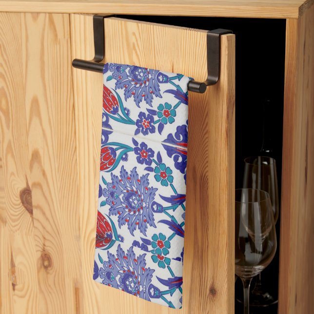 Elegant Tulip and Rose Floral Flowers Photography Tea Towel (Thirds Fold)