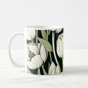 Elegant Tulip Bloom Botanical Coffee Mug