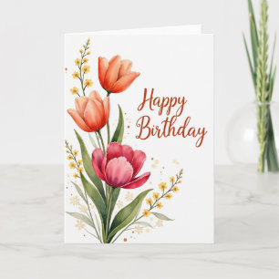 Elegant Tulip Blossom Card