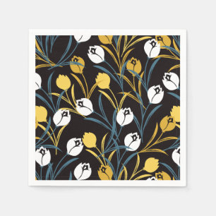 Elegant Tulip Floral Pattern  Napkin