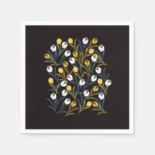 Elegant Tulip Floral Pattern  Napkin