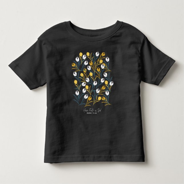 Elegant Tulip Floral Pattern  Toddler T-Shirt (Front)