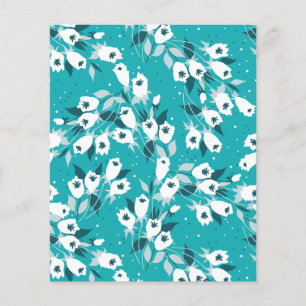 Elegant Tulip Flower Pattern Botanical Art Design Flyer