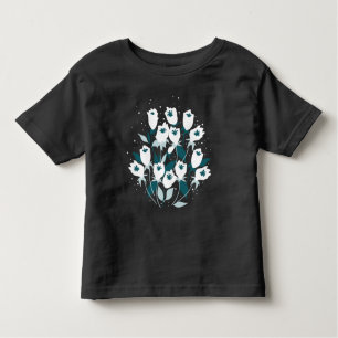 Elegant Tulip Flower Pattern Botanical Art Design Toddler T-Shirt