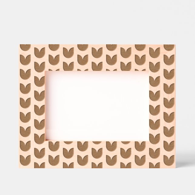 Elegant Tulips Floral Pattern Etched Frames (Front)