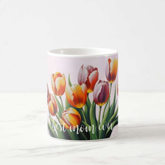 Elegant Tulips Happy Mother’s Day  Coffee Mug (Center)