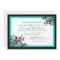 Elegant Turquoise|Black Wedding Invitation