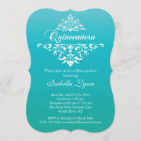 Elegant Turquoise Blue Ombre Quinceañera Party