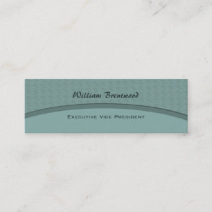 elegant turquoise curve mini business card
