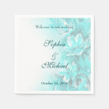 Elegant turquoise floral wedding