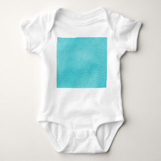 Elegant Turquoise Leather Texture Baby Bodysuit