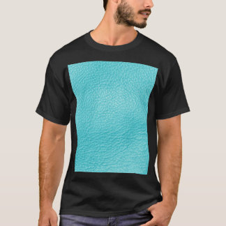 Elegant Turquoise Leather Texture T-Shirt
