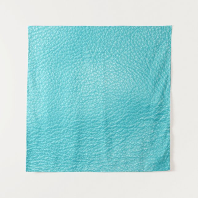 Elegant Turquoise Leather Texture Tapestry (Front)
