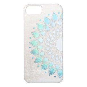 Elegant Turquoise Lotus Flower Floral iPhone 8/7 Case