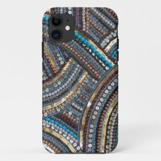 Elegant turquoise sequined iPhone 11 case