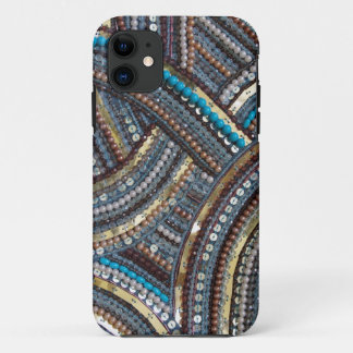 Elegant turquoise sequined iPhone 11 case