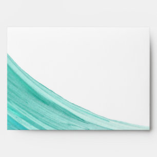 Elegant Turquoise Tides Beach Wedding Envelopes