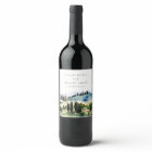 Elegant Tuscany Italy Watercolor Landscape Wedding