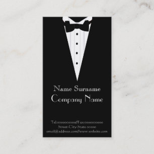 elegant tuxedo business card