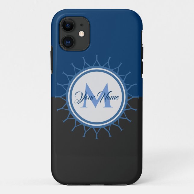Elegant two-colour monogram intense! Case-Mate iPhone case (Back)