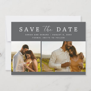 Elegant Two Photo Wedding Save the Date