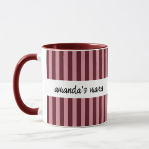 Elegant Two Tone Vertical Stripes Mug