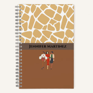 Elegant Two-Toned Personalised Spiral Notebook