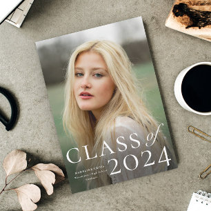 Elegant Type Photo Graduation Announcement