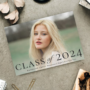Elegant Type Photo Graduation Announcement