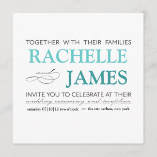 Elegant Type Wedding Invitation