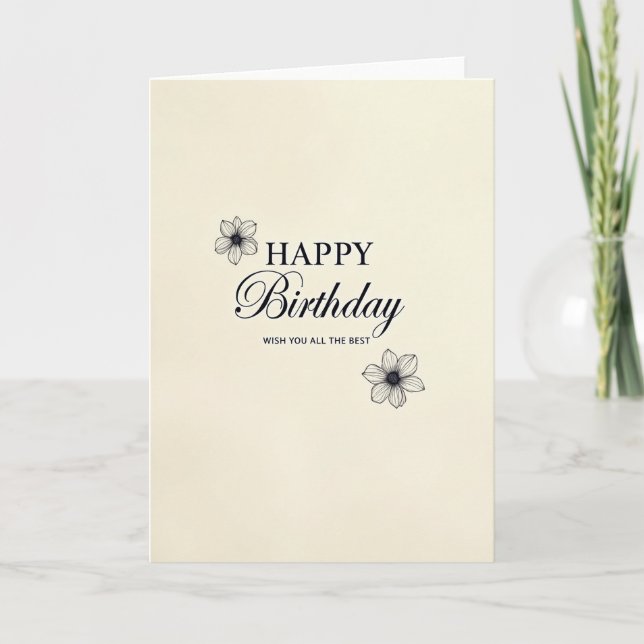 Elegant Typographic Birthday Card (Front)