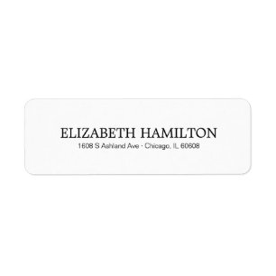 Elegant Typography Address Label Return Address Label