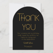 Elegant Typography Birthday Thank You Card