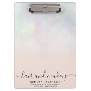 elegant typography blush pearl nacre ombre clipboard