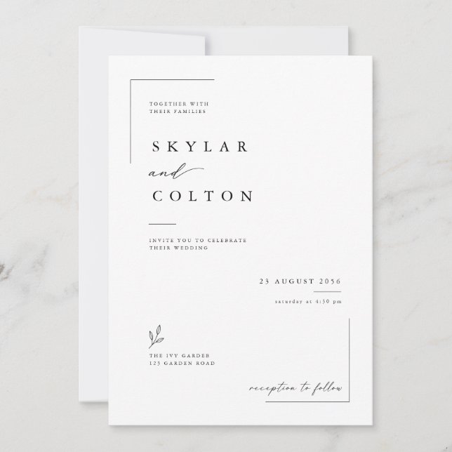 Elegant Typography Card with Romantic Photo. (Front)