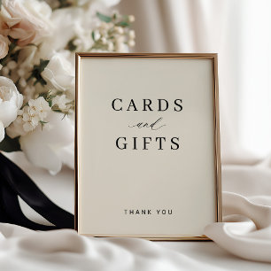 Elegant typography cards and gifts ivory wedding poster